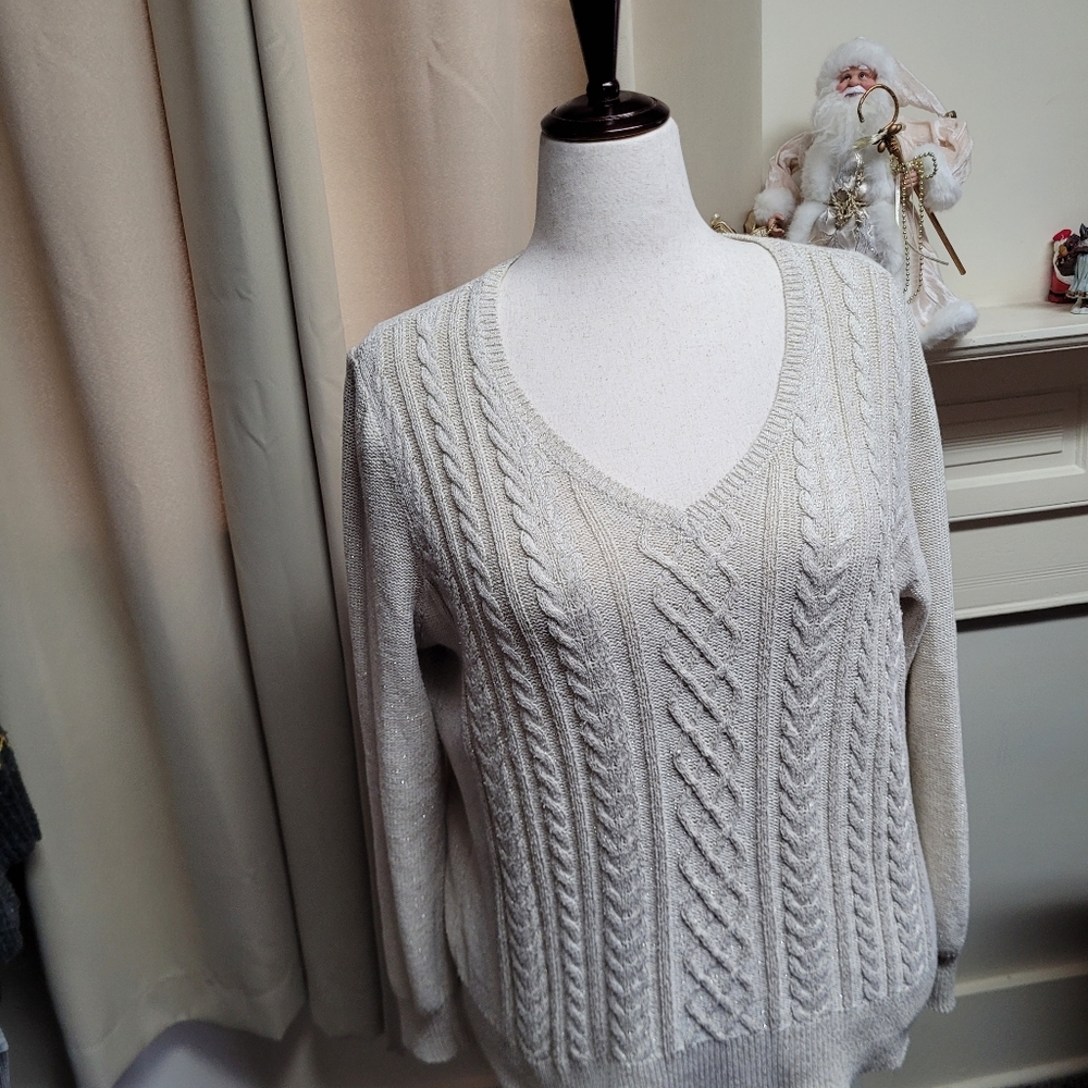 Chaps Classics By Ralph Lauren, V-Neck  Sweater 1X